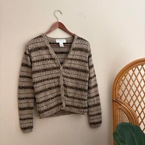 Vintage 90's Authentic Jones New York Multicolored Patterned Linen Cotton Blend